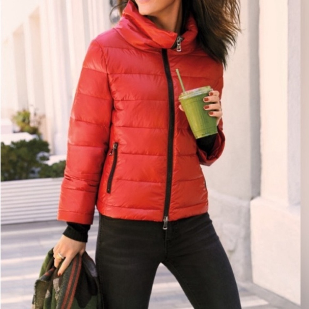 Ankora Evereve red duck down jacket size small